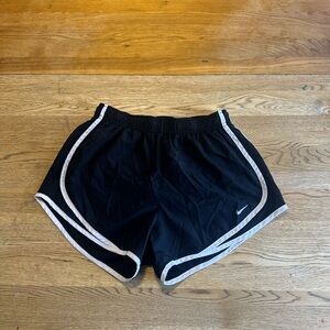 Nike Women's Black and White Athletic Shorts